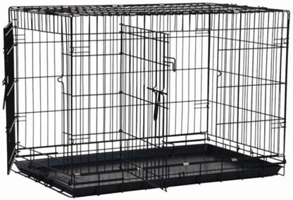 Precision Pet Products Two Door Great Crate Wire Dog Crate, 30 Inch, For Pets 30-50 Lbs, With 5-Point Locking System