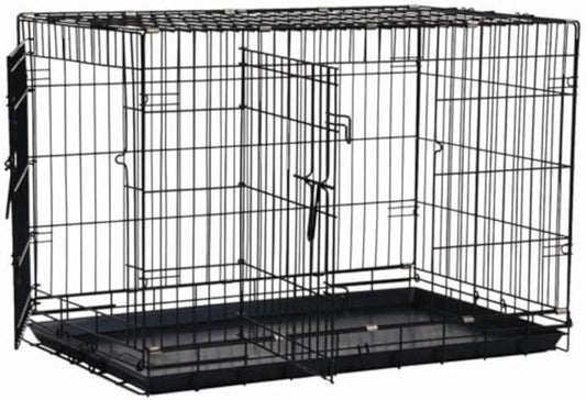 Precision Pet Products Two Door Great Crate Wire Dog Crate, 30 Inch, For Pets 30-50 Lbs, With 5-Point Locking System