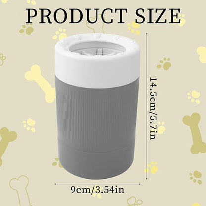Pet Foot Washing Cup, Portable Pet Foot Washer with Soft Brush Muddy Dog Paw Cleaner for Dogs/Cats Feet Cleaning Tool(Gray)