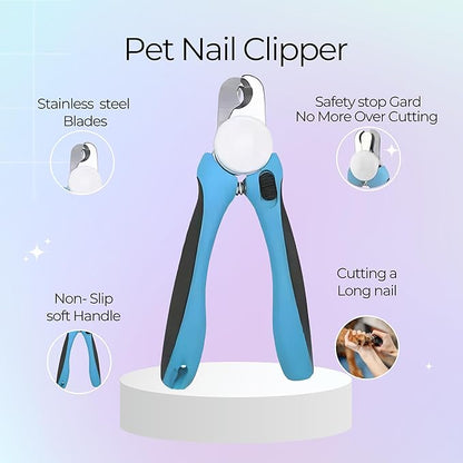 Pet Nail Clipper & Trimmer | Stainless Steal Easy and Safe Grooming Tool for Dogs,Cat