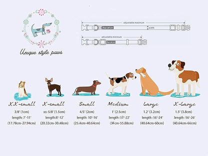 Unique style paws Dog Collar, Girl or Boy Dog Bow Tie, Bowtie Dog Collar Pet Collar for Small Memium Large Dogs