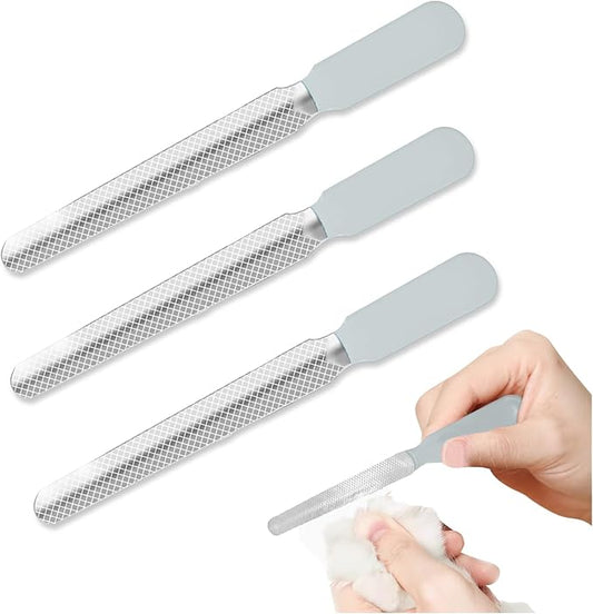 NIIIYTYB 3Pcs Dog Nail File Professional Metal Emery Boards for Dogs Cats Nail Grooming Tool for Smoothing Rough Edges Pet Filer for Large Small Breeds Puppies Toenails Safe Effective (Grey)