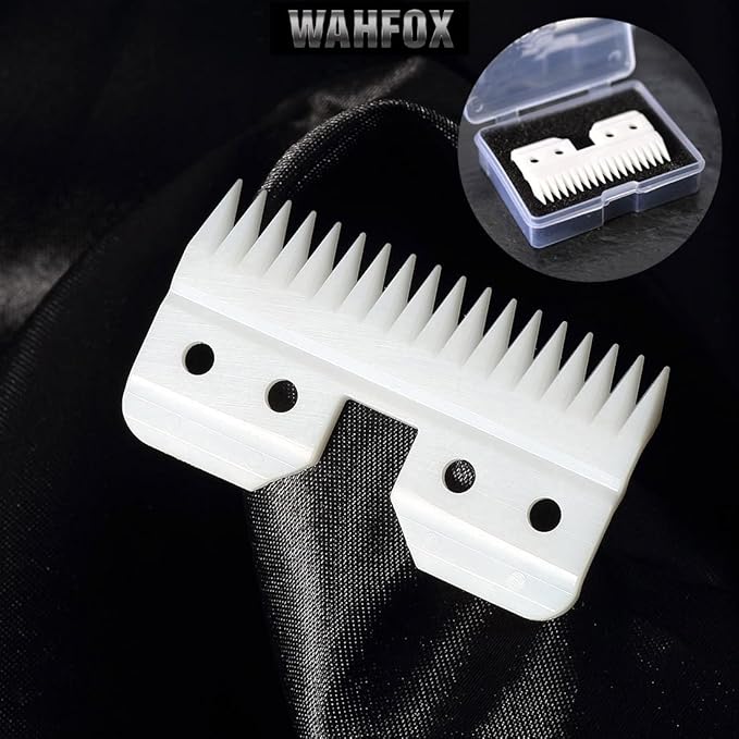 WAHFOX 3pcs Fast Feed Ceramic Blades for Oster Fast Feed Clipper Oster A5 Fast Feed Ceramic Blades Fast Feed Replacement Blade A5 Replacement Blade (3PCS)