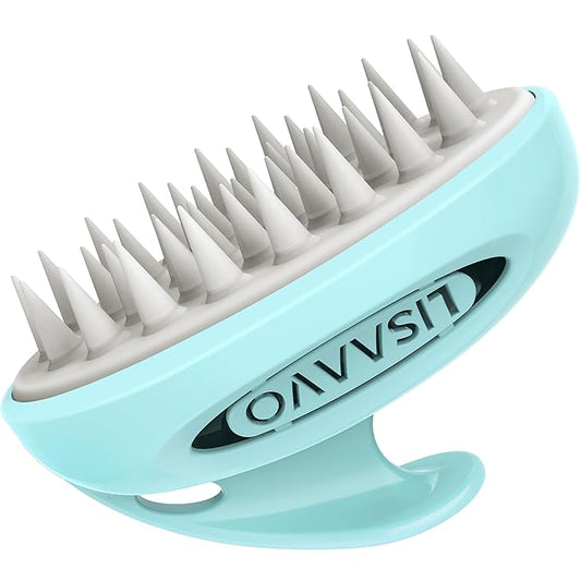 Pet Grooming Brush for Long & Short Hair Dogs Cats,Multi-purpose silicone massage & bath brush for pets,promotes shiny coats,Blue