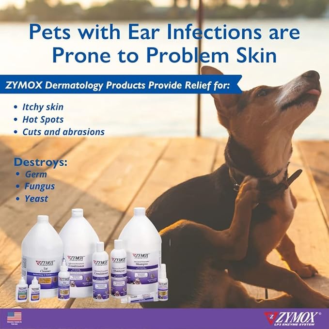 ZYMOX Advanced Enzymatic Leave-On Conditioner, 1 gal. – for Pets & Animals of All Ages: Conditions, Detangles, Soothes, & Moisturizers Skin & Coat