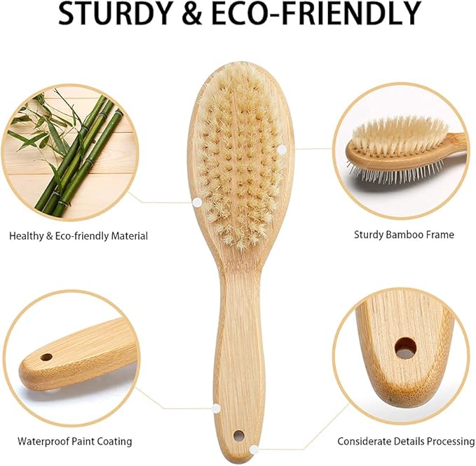 Quiet Ears for Dogs with Dual Sides Dog Brush and Dog Comb, Dogs No Flap Ear Wraps for Anxiety Relief, Calming, with Professinal Grooming Brush