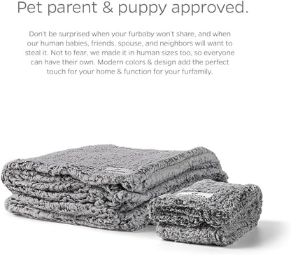 Pet Parents Premium Pet Blanket, Water Resistant Dog Blanket & Cat Blanket, Perfect for Crates, Calming, Large, Medium, Small Dogs, & Puppy Blanket Color: Chocolate Size: 50x60