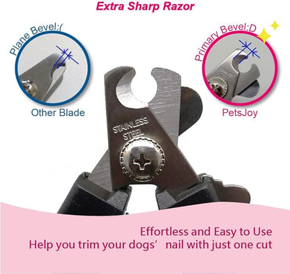PetsJoy Pet Nail Trimmers Dog Clippers, Size: L, Suitable for Medium and Large Dog, Toenail Trimmer with Razor Sharp Stainless Steel Blades and Anti-Slip Handle
