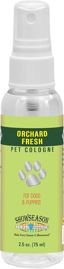 Showseason® Orchard Fresh Dog Cologne 2.5 oz | Travel Size | Dog Perfume Long Lasting | Deodorizing Spray