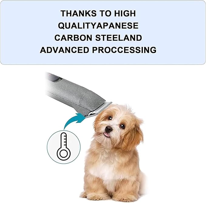 3/4" HT Dog Grooming Replacement Blades Compatible with Andis Dog Clippers,Dog Clipper Blades Compatible with Wahl KM-10 Series Clippers, Oster A5,Size-3/4-Inch 19mm Cut Length,Silver