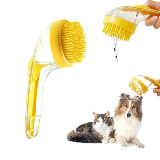 Pet Bath Brush, Dog Bath Brush, Dog Bath Supplies, Cat Grooming Supplies, Dog Grooming Supplies, Shampoo Dispenses Designed Pet Bath Massage Brush