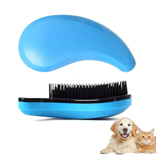 Dog Grooming Brush for Small Breeds, Soft Bristles, Suitable for Shih Tzu, Yorkie, Teddy (Blue)