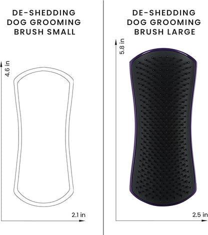 Pet Teezer by Tangle Teezer De-Shedding Dog Grooming Brush, Dry Brush or Dog Bath Brush for Wet or Dry Fur, Mint & Pink