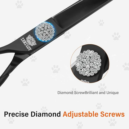 7.0” Curved Dog Grooming Scissors – Sharp Pet Hair Trimming Shears for Face, Ears & Paws | Precision Tool for Professional Groomers