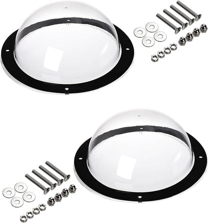 Goaste 2 Pack Dog Fence Window, 12.4 Inch Clear Pet Dome, Durable Plastic Pet Peek Windows Playground, Doggie Fence Safe Domes, Pets Supply for Dog Cat Horse, 12.4 x 4.9 Inch