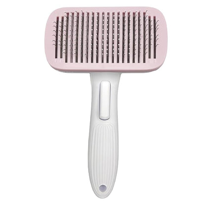 Deshedder Brush for Dogs Short Long Hair with Self Cleaning to Easy Shedding,Suitable for Cats Bunnies,Pink
