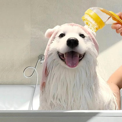 Pet Bath Brush, Dog Bath Brush, Dog Bath Supplies, Cat Grooming Supplies, Dog Grooming Supplies, Shampoo Dispenses Designed Pet Bath Massage Brush