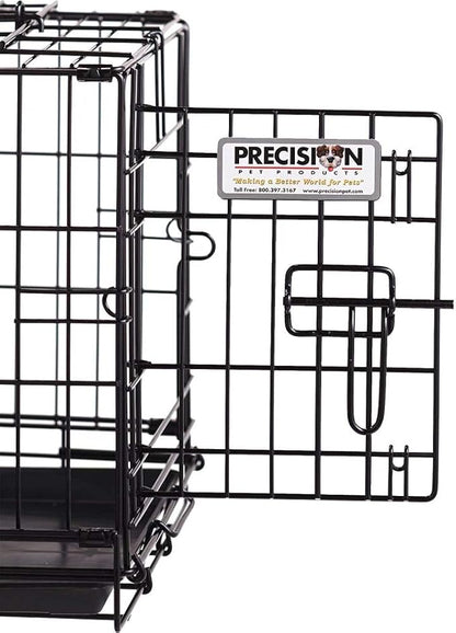 Precision Pet Products Two Door Great Crate Wire Dog Crate, 36 Inch, For Pets 50-70 lbs, With 5-Point Locking System