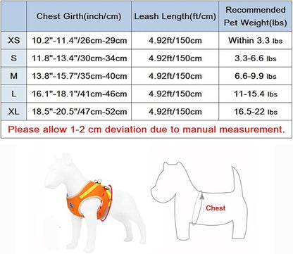 leconpet Dog Harness and Leash Set, Reflective Step in Harness Vest Set-Hook and Loop Fasteners and Buckle Design Combined with Double D Ring on The Back and Chest Ring (Pink, S)