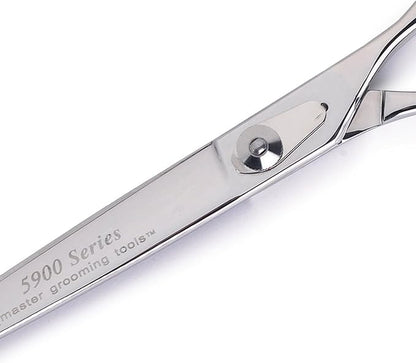 Master Grooming Tools 5900 Series Japanese Stainless Steel Shears — High-Performance Shears for Grooming Dogs - Curved, 7½"
