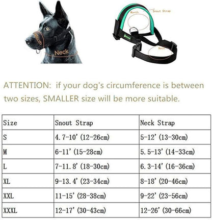 Lepark Nylon Dog Muzzle for Small,Medium,Large Dogs Prevent from Biting,Barking and Chewing,Adjustable Loop(XL/Green)