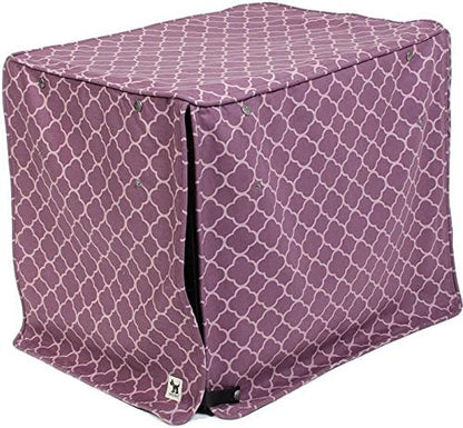 Molly Mutt Royals Dog Crate Cover, 100% Cotton Canvas Cover with 2 Roll-Up Panels, Ideal for Dog or Cat Crate, Durable, Washable, and Free of Harmful Chemicals, 30" x 21" x 24"