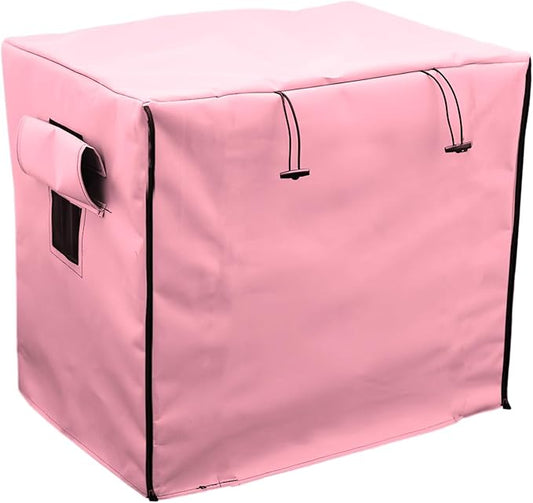 Dog Crate Cover Waterpoof Pink Pet Kennel Covers for Puppy Cat Indoor Outdoor Fit for 1 Door Wire Crate, 20.08x14.17x16.54 Inch