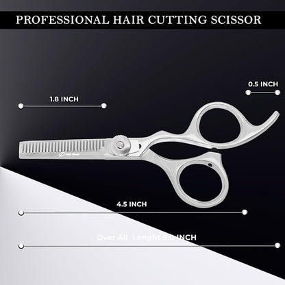 Professional Dog Grooming Scissor,5'' Inch Thinning Shears,Pet Thinning Scissors,Dog Cat Pet Grooming Scissor Pet Thinning Texturizing Shears Safety Noiseless Blunt Tip Trimming Scissor [Polish]