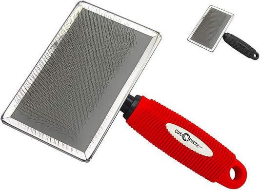 Premium Pet Slicker Brush, Red, Large