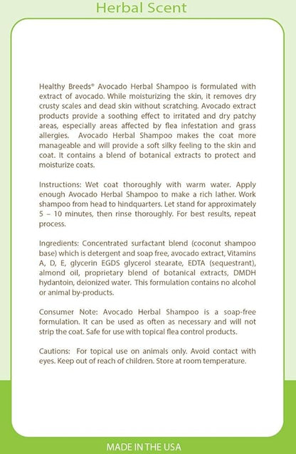 Healthy Breeds Chiweenie Avocado Herbal Dog Shampoo 16 oz