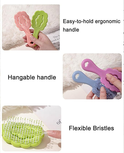 Soft Bristle Cat-Ear Puppy Brush and Cloud Shape Small Dog Grooming Brush