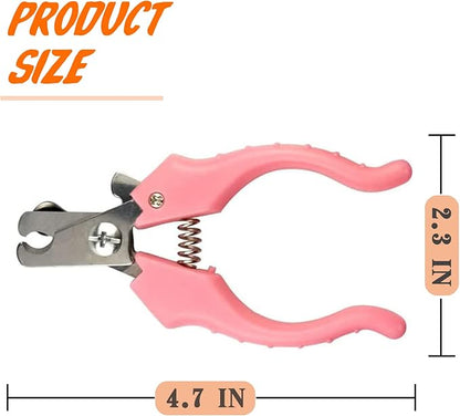Pet Cut Nail Clippers for Small Medium Animals Cat Dog Claw Trimmer Home Grooming - Stainless Steel Kit Tool for Tiny Bunny Rabbit Bird Puppy Kitten Ferret