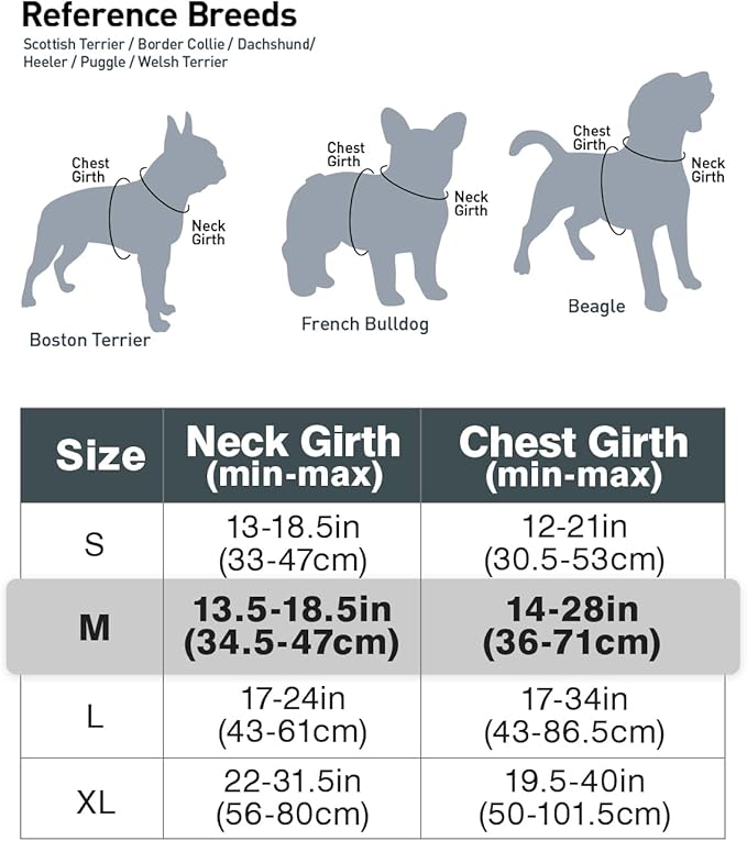 Joytale No Pull Dog Harness Medium Sized Dog, Reflective Pet Vest with Front Clip, Adjustable Soft Padded Harnesses with Easy Control Handle for Training and Walking, Gray, M