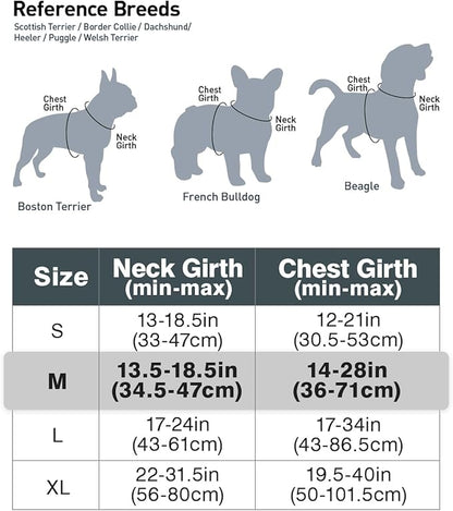 Joytale No Pull Dog Harness Medium Sized Dog, Reflective Pet Vest with Front Clip, Adjustable Soft Padded Harnesses with Easy Control Handle for Training and Walking, Gray, M