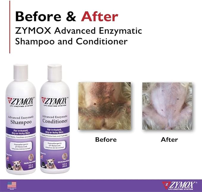 ZYMOX Advanced Enzymatic Leave-On Conditioner, 1 gal. – for Pets & Animals of All Ages: Conditions, Detangles, Soothes, & Moisturizers Skin & Coat