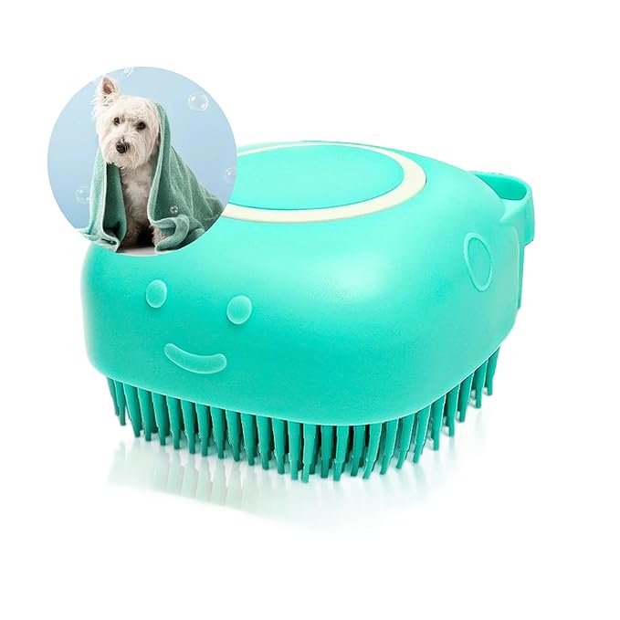 Pet Grooming Bath Massage Brush for Dogs and Cats – Perfect for Bathing and Shedding
