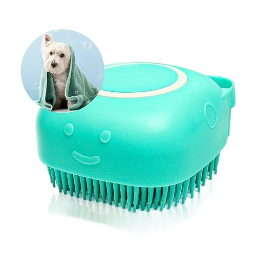 Pet Grooming Bath Massage Brush for Dogs and Cats – Perfect for Bathing and Shedding