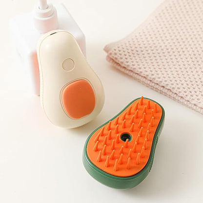 Cat Steam Brush,Self Cleaning Steam Brush for Cats Dogs, 3 In1 Steamy Brush for Pets Steamer Brush, Pet Brush for Removing Tangled and Loosse Hair (Beige)
