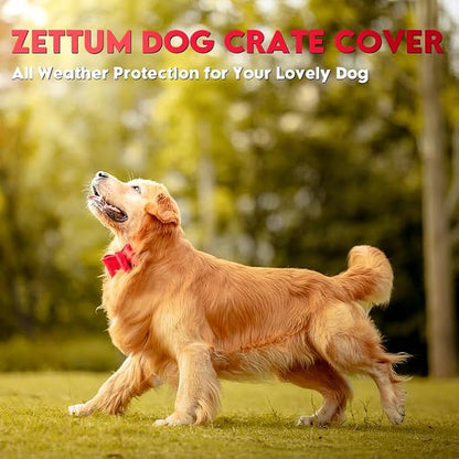 Dog Crate Cover 48 Inch - 600D Kennel Crate Covers for Dog Cage Waterproof & Heavy Duty, Small Dog Cage Cover Universal Fit for Most Wire Pet Crates - 48 x 31 x 31 Inch (Cover Only)