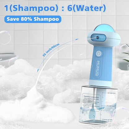 Electric Dog Shampoo Dispenser, IPX7 Automatic Dog Soap Dispenser, Soap Frother Dogs Grooming with Brush for Dogs and Cat Bathing, Shampoo Foamer Pet Bath Supplies, Bathroom, Kitchen Sink