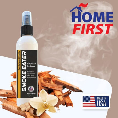 Smoke Eater All Purpose Odor Eliminator - Breaks Down Foul Scents at the Molecular Level - Smoke, Food, Pet and Stale Odor - Ideal For The Home, Apartment Cars, Boats - 4 oz Travel Bottle
