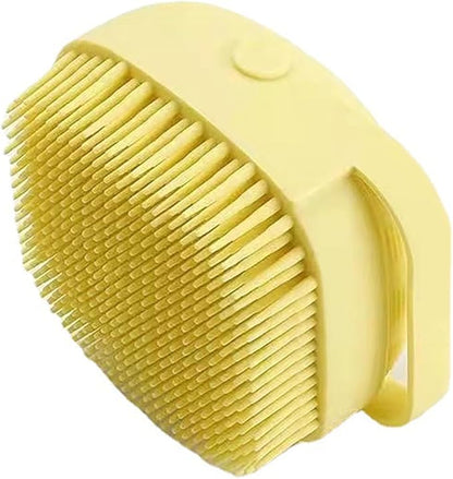 Green Upgrade Automatic Bubble Dispenser and Yellow Pet Bath Brush Combo for Dog and Cat Bathing,Deep Cleaning Pet Fur