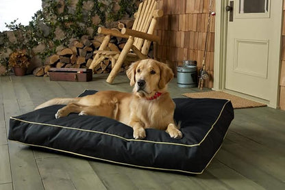 Dog Bed Cover 20Lx15Wx3H Inch.Waterproof Heavy Duty Durable Oxford Dog Bed Replacement Covers with Zipper.Washable Removable Pet Bed Mattress Protector Cover.Black,Cover Only.