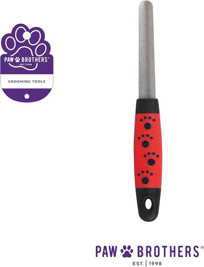 Paw Brothers Diamond Edge Nail File for Small Medium Large Dogs and Cats, Professional Grade, Smoothes and Shapes All Nail Types, Durable Construction, 7 inches