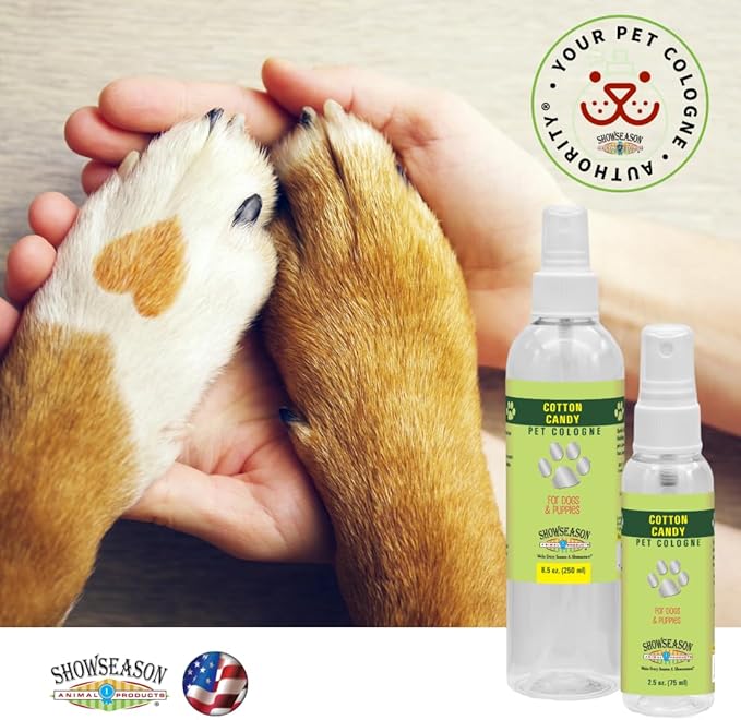 Showseason Cotton Candy Dog Cologne 8.5 oz. | Dog Perfume Long Lasting | Deodorizing Spray
