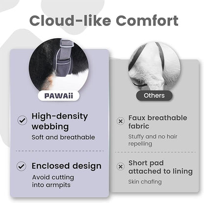 Pawaii Dog Harness for Small Dogs, Dog Harness with Pet ID Tag, No Choke Dog Harness, Adjustable Soft Padded Pet Vest with Easy Control Handle