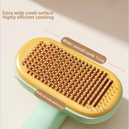 Self Cleaning Slicker Brush,Pet Grooming Brushes For Long Short Haired Dogs Cats, Removes Loose Undercoat & Tangled Hair And Shedding Hair Fur, For All Kind Of Animals (green)