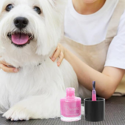 POPETPOP Dog Nail Polish Dog Toe Nail Polish : 6Pcs Gel Fingernail Polish Kit Pet Nail Polish Water Based Nail Polish for Dogs, Easy to Remove
