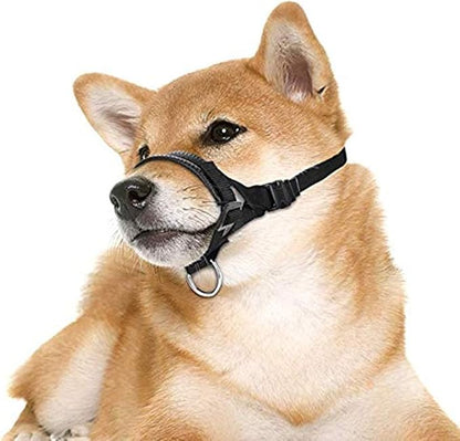 Nylon Dog Muzzle for Small,Medium,Large Dogs Prevent from Biting,Barking and Chewing,Adjustable Loop(S/Blue)