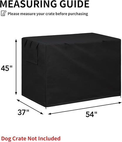 Easy-Going Dog Crate Cover 54 Inch Dog Kennel Cover for Dog, Cage Covers for Dog Crates Fit (54" L x37 W x 45" H) Black